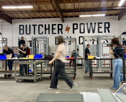 Close-up of Butcher Power Products' compact UL-listed switchboard in industrial setting
